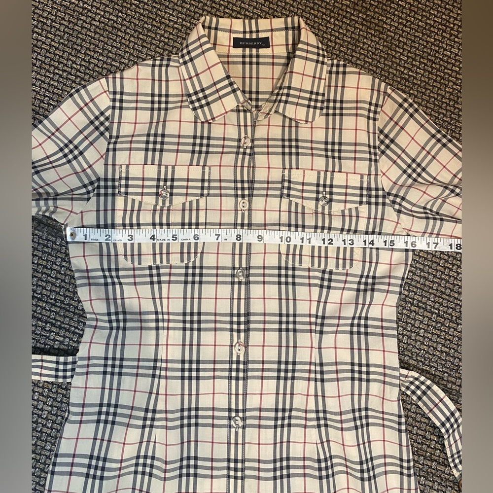 Burberry Nova Check BELTED Button Down Shirt Dress🔥NEW🔥Womens SM/Youth XL (12) - Picture 6 of 17